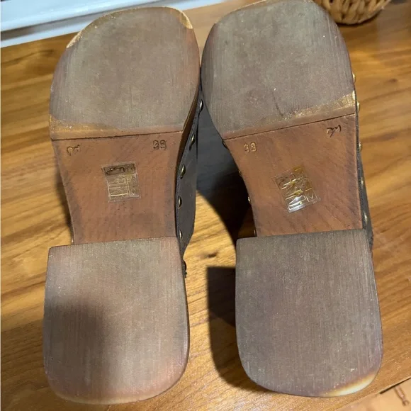 Aldo Brown Suede Studded Clog Mule - Picture 8 of 8